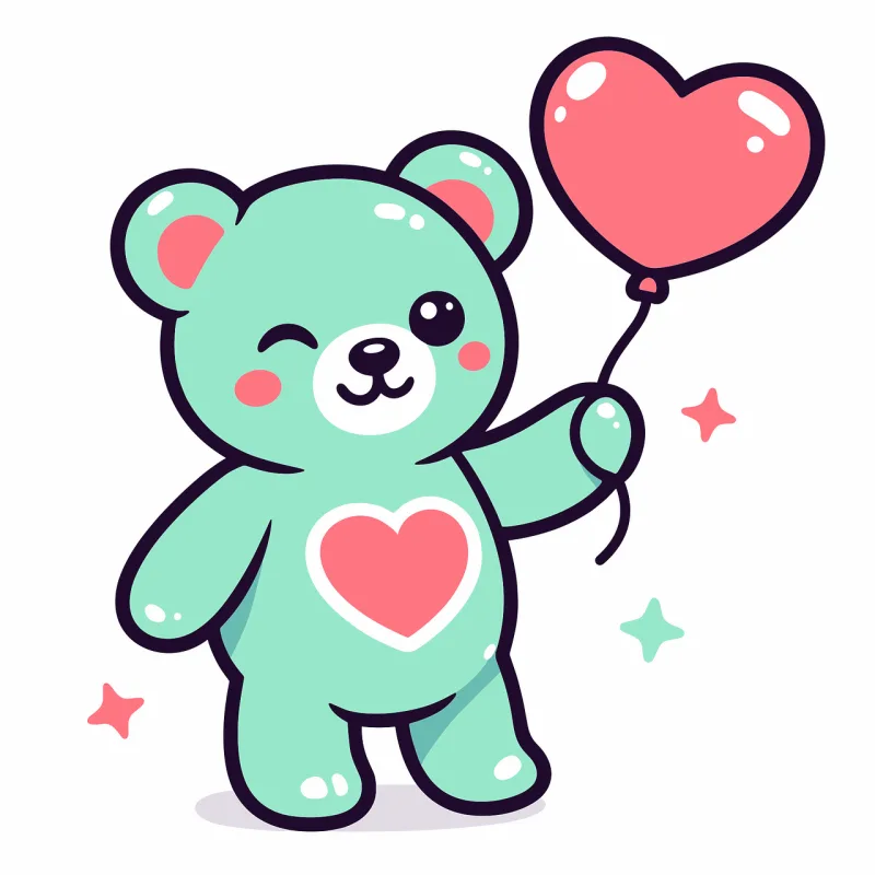 Teddy Bear Heart Stickdatei – Kinder