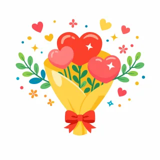 Love Bouquet Nature Stickdatei