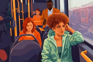 Public transport Bus Commuting Stickdatei