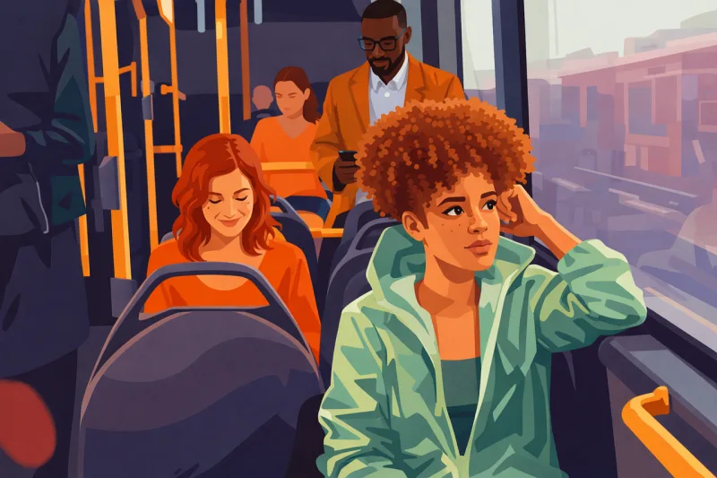 Public transport Bus Commuting Stickdatei – Fahrzeuge