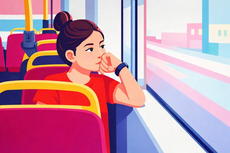 Girl Woman Bus Stickdatei – Fahrzeuge