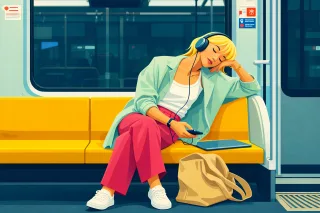 Woman Girl Sitting Stickdatei – Musik