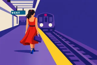 Subway Metro Train Stickdatei