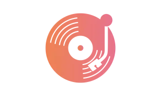 Retro Vinyl Record player Stickdatei