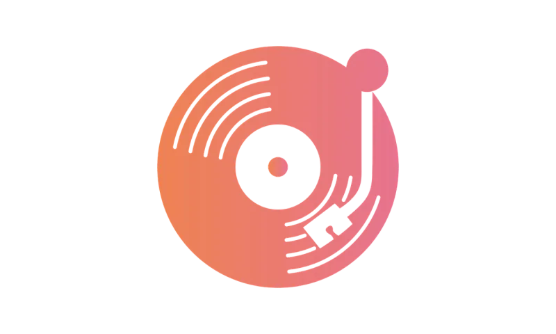 Retro Vinyl Record player Stickdatei – Musik