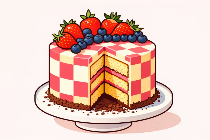 Cake Checkerboard cake Dessert Stickdatei – Essen & Trinken