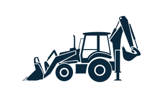Excavator Loader Silhouette Stickdatei
