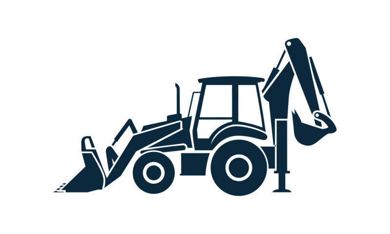 Excavator Loader Silhouette Stickdatei – Fahrzeuge
