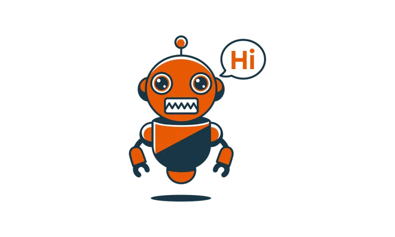 Robot Character Speech bubble Stickdatei – Kinder