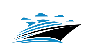 Stylized Cruise ship Nature Stickdatei – Fahrzeuge