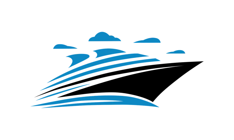 Stylized Cruise ship Nature Stickdatei – Fahrzeuge