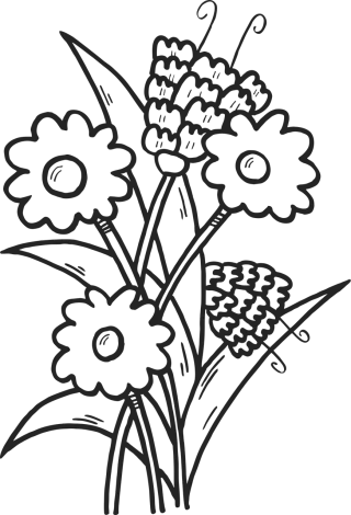 Bouquet Flowers Floral background Stickdatei