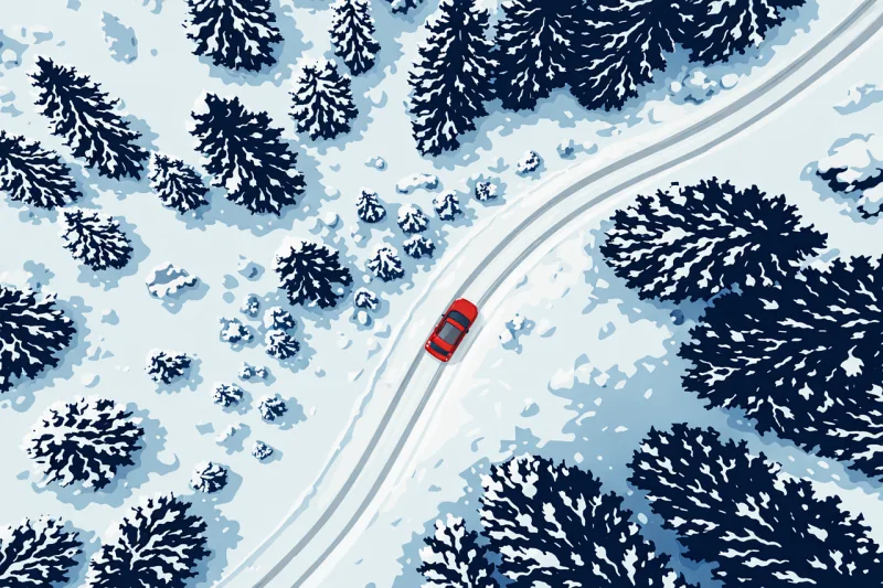 Snow Winter Car Stickdatei – Weihnachten