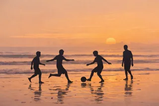 Soccer Football Beach Stickdatei