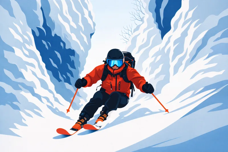 Skiing Skier Winter Stickdatei – Sport