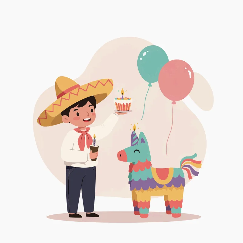 Piñata Celebration Party Stickdatei – Kinder