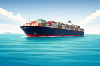 Container ship Cargo ship Shipping Stickdatei