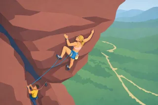 Rock climbing Climber Climbing Stickdatei