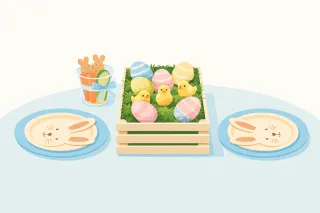 Easter Easter eggs Bunny Stickdatei
