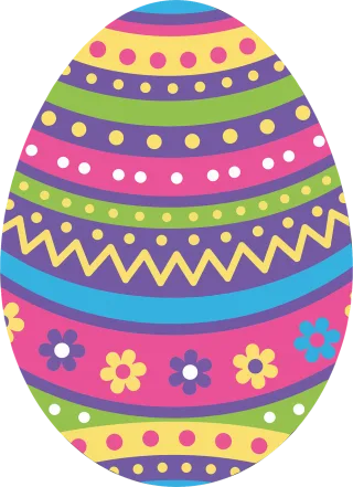 Easter Egg Multicoloured Stickdatei