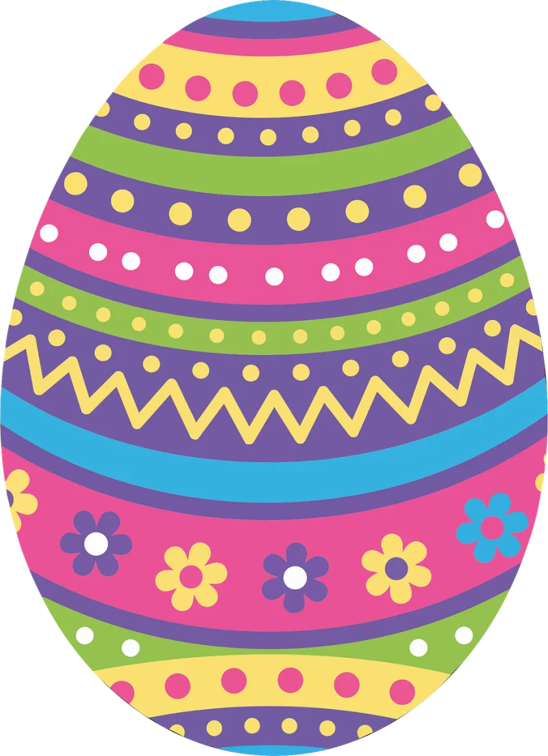 Easter Egg Multicoloured Stickdatei – Essen & Trinken