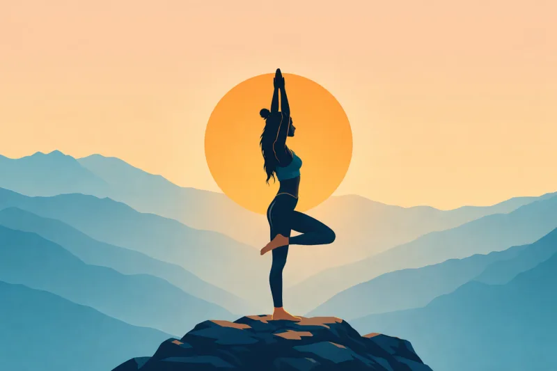 Yoga Yoga pose Tree pose Stickdatei – Sport