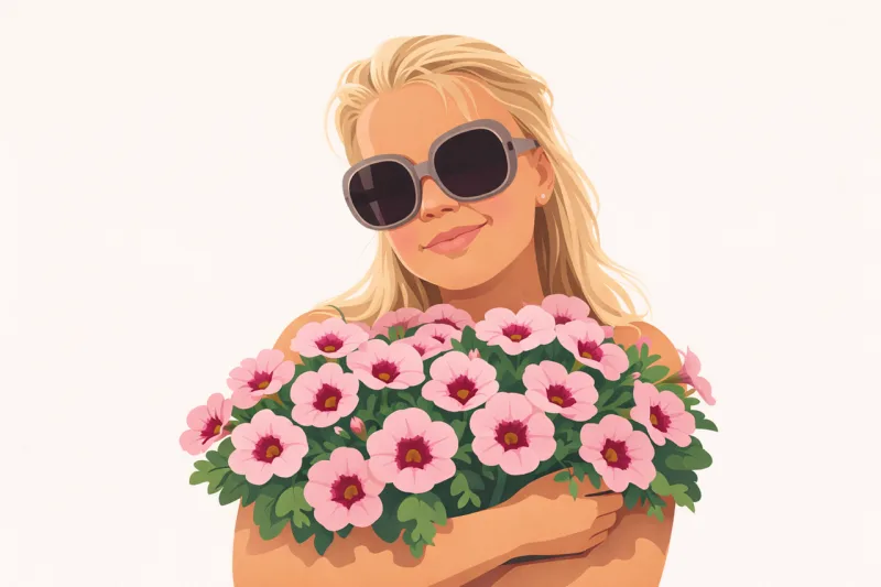 Spring Woman Flower wallpaper Stickdatei – Blumen