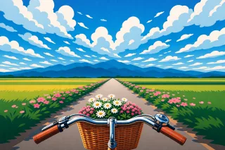 Spring Bicycle Bike Stickdatei – Fahrzeuge