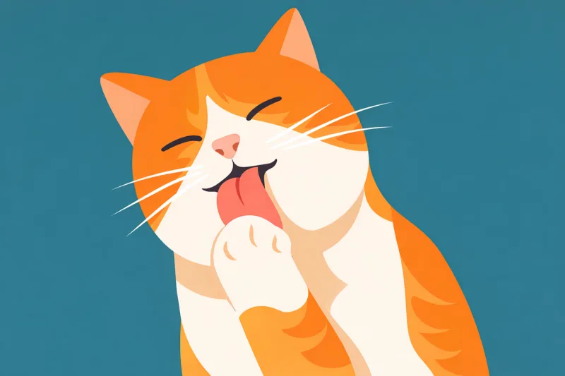 Cat Cute cat Licking cat Stickdatei – Tiere
