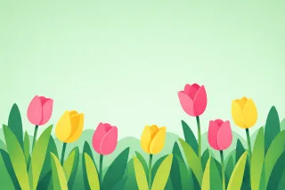Spring Tulips Flowers Stickdatei