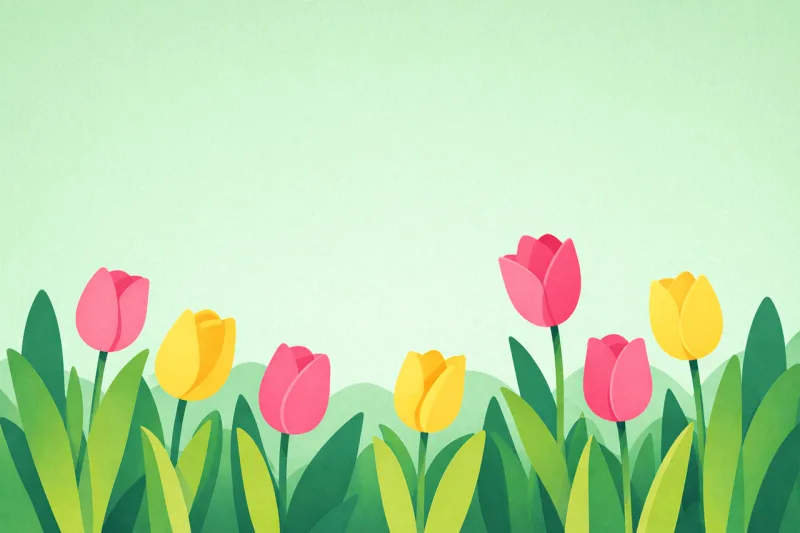 Spring Tulips Flowers Stickdatei – Blumen