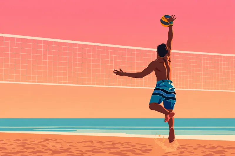 Beach volleyball Volleyball Spike Stickdatei – Sport