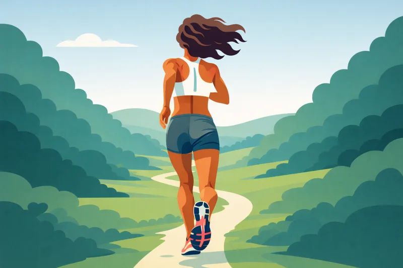 Running Fitness Woman Stickdatei – Sport