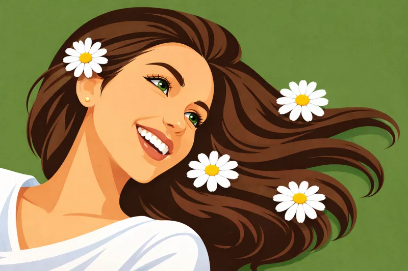 Spring Beauty Brunette Stickdatei – Blumen