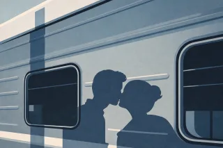 Romantic couple Shadow Silhouette Stickdatei