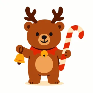 Reindeer Bear Christmas Stickdatei – Weihnachten