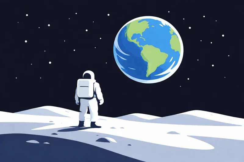 Astronaut Space Earth Stickdatei – Natur