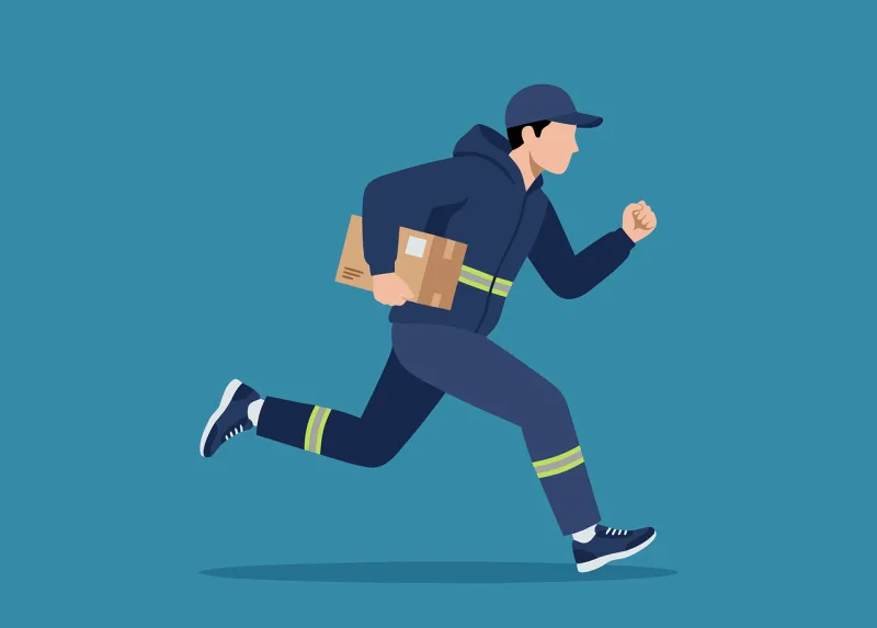 Delivery Courier Running Stickdatei – Sport