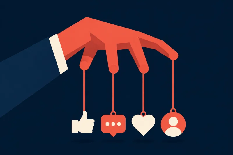 Social media Manipulation Control Stickdatei – Herzen & Liebe