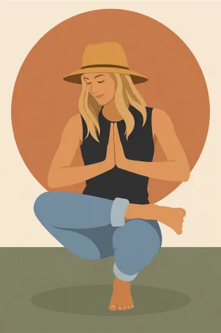 Earth day Meditation Yoga Stickdatei