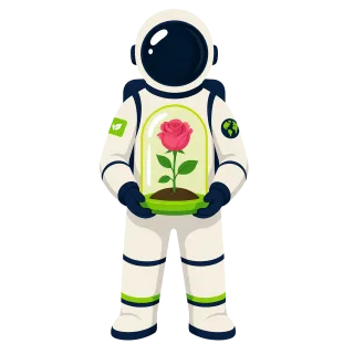 Astronaut Rose Dome Stickdatei – Blumen