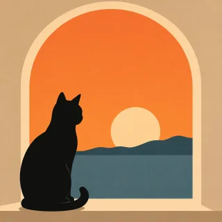 Cat Black cat Nature Stickdatei