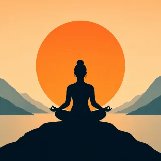 Meditation Mindfulness Yoga Stickdatei