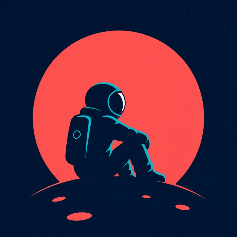 Astronaut Space Moon Stickdatei – Natur