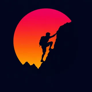 Ai generated Climber Climbing Stickdatei