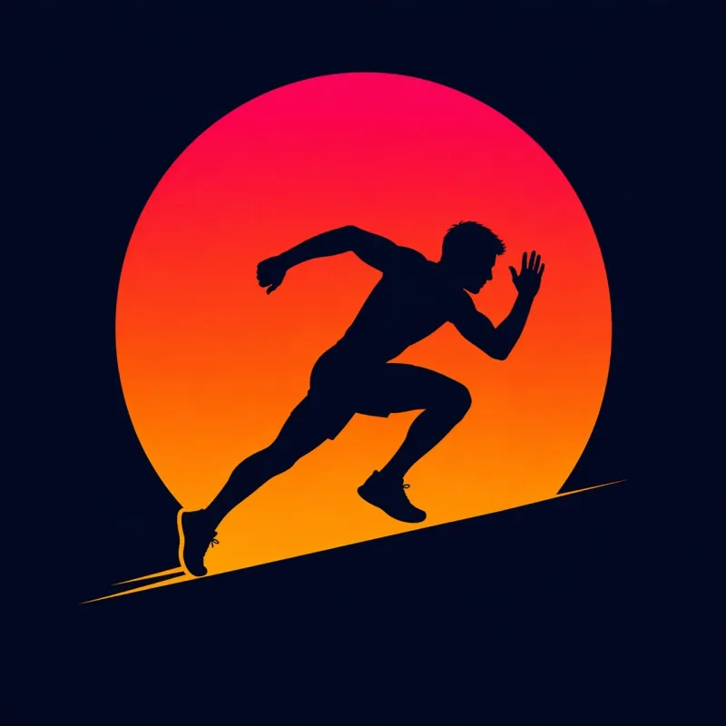 Ai generated Athlete Running Stickdatei – Sport