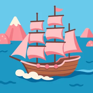 Sailboat Ship Ocean Stickdatei