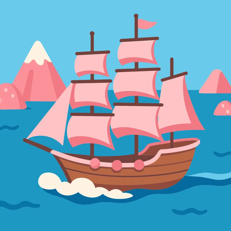 Sailboat Ship Ocean Stickdatei – Fahrzeuge