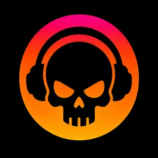 Skull Headphones Music Stickdatei