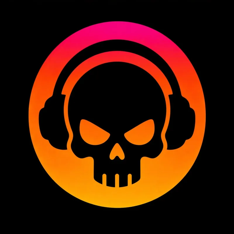 Skull Headphones Music Stickdatei – Musik